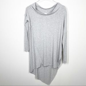 FREE PEOPLE Grapevine Off Shoulder Long Sleeve Top Asymmetrical Hem Spring